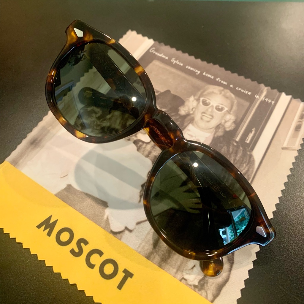 Moscot Originals Nyc Lemtosh Tortoise 46mm Round Sunglasses With G-15 Lenses.